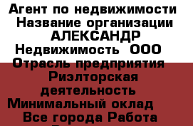 Агент по недвижимости › Название организации ­ АЛЕКСАНДР Недвижимость, ООО › Отрасль предприятия ­ Риэлторская деятельность › Минимальный оклад ­ 1 - Все города Работа » Вакансии   . Архангельская обл.,Северодвинск г.